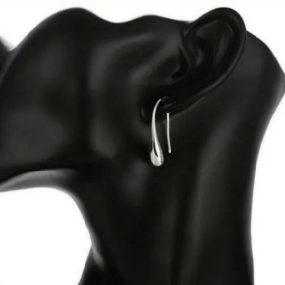 925 Sterling Silver Waterdrop Jewelry Set Bracelet Necklace Earrings and Ring - Picture 16 of 16